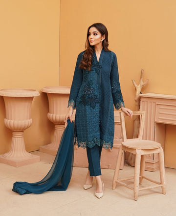 Apatite, three piece Embroided Trouser Shirt